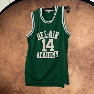 Bel Air Academy Fresh Prince of Bel Air Number 14 Smith Green Athletic Mesh Top